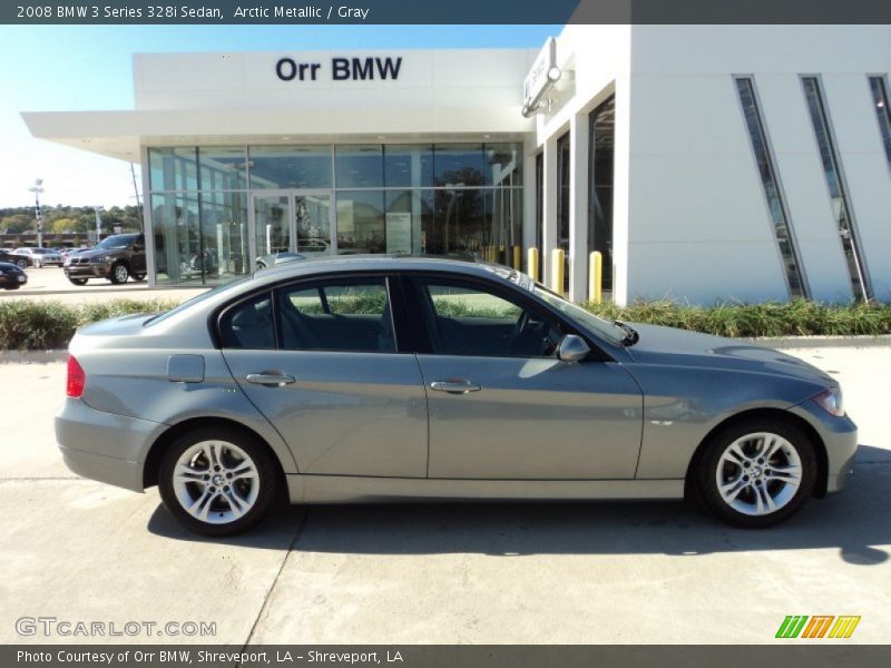 Arctic Metallic / Gray 2008 BMW 3 Series 328i Sedan