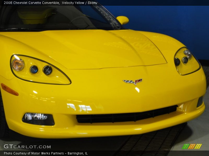 Velocity Yellow / Ebony 2008 Chevrolet Corvette Convertible