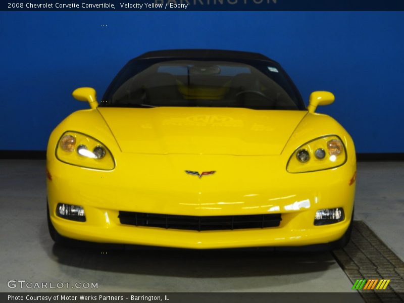 Velocity Yellow / Ebony 2008 Chevrolet Corvette Convertible