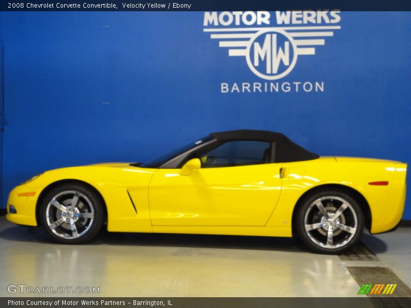 Velocity Yellow / Ebony 2008 Chevrolet Corvette Convertible