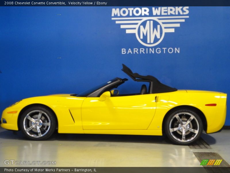 Velocity Yellow / Ebony 2008 Chevrolet Corvette Convertible