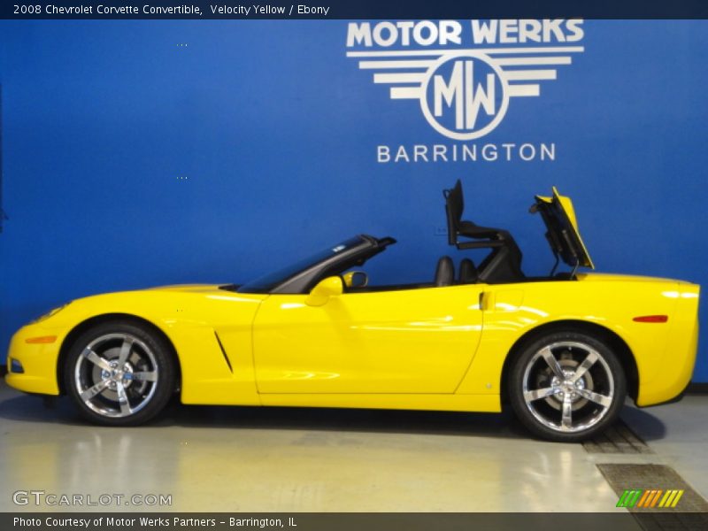 Velocity Yellow / Ebony 2008 Chevrolet Corvette Convertible