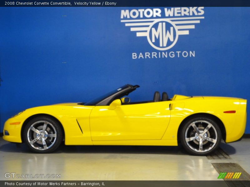Velocity Yellow / Ebony 2008 Chevrolet Corvette Convertible