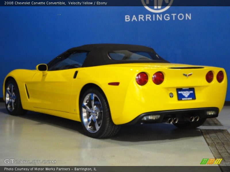 Velocity Yellow / Ebony 2008 Chevrolet Corvette Convertible