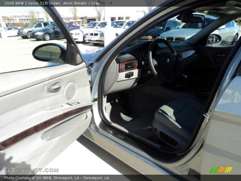 Arctic Metallic / Gray 2008 BMW 3 Series 328i Sedan