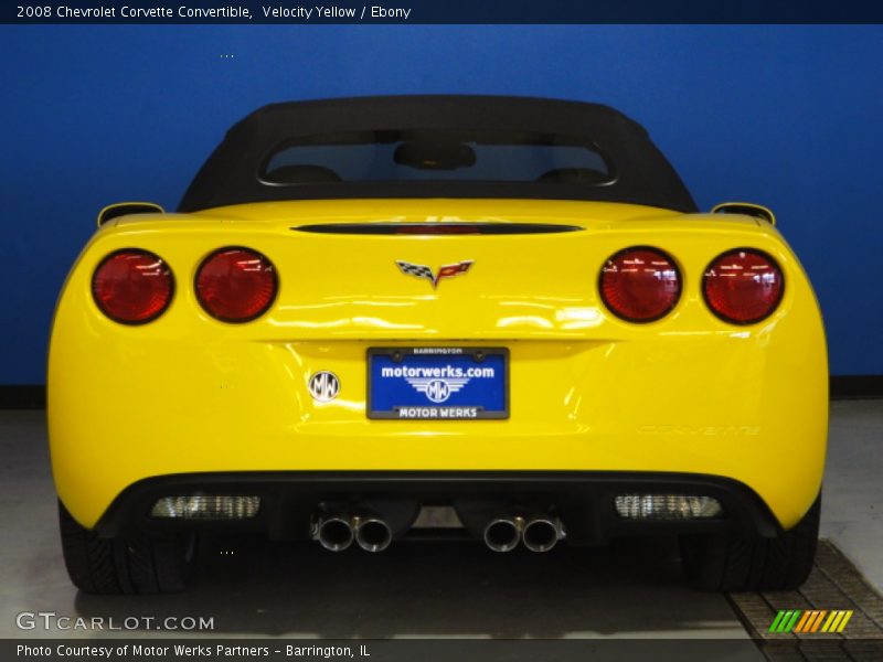 Velocity Yellow / Ebony 2008 Chevrolet Corvette Convertible