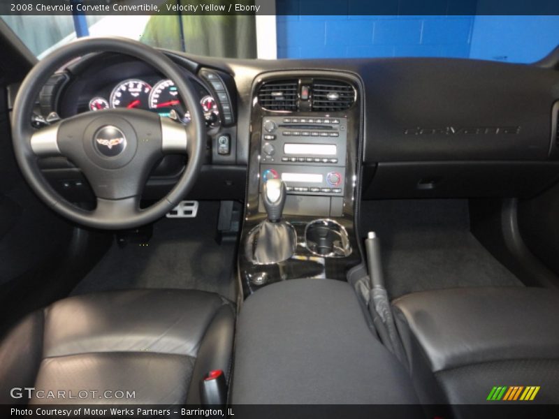 Velocity Yellow / Ebony 2008 Chevrolet Corvette Convertible