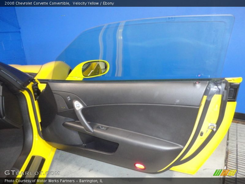 Velocity Yellow / Ebony 2008 Chevrolet Corvette Convertible