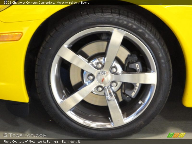 Velocity Yellow / Ebony 2008 Chevrolet Corvette Convertible
