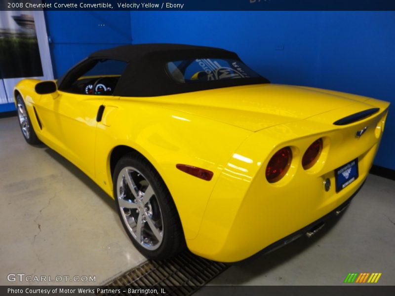 Velocity Yellow / Ebony 2008 Chevrolet Corvette Convertible