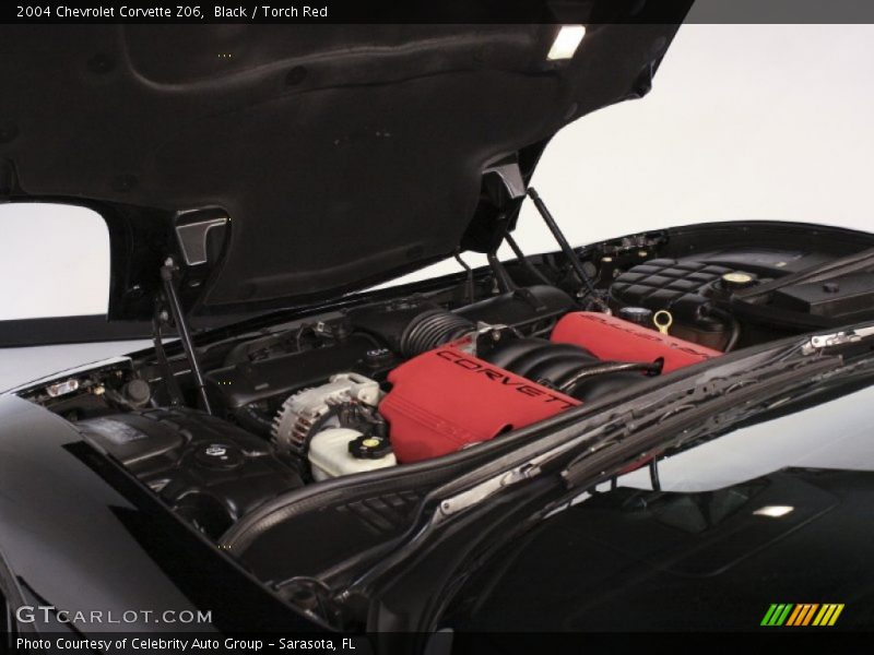 Black / Torch Red 2004 Chevrolet Corvette Z06