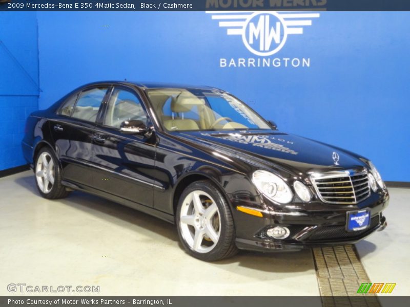 Black / Cashmere 2009 Mercedes-Benz E 350 4Matic Sedan