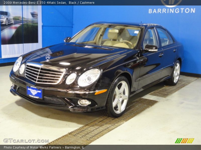Black / Cashmere 2009 Mercedes-Benz E 350 4Matic Sedan