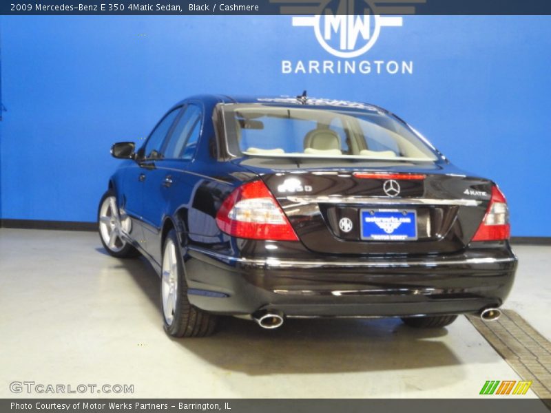 Black / Cashmere 2009 Mercedes-Benz E 350 4Matic Sedan