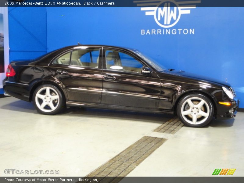 Black / Cashmere 2009 Mercedes-Benz E 350 4Matic Sedan
