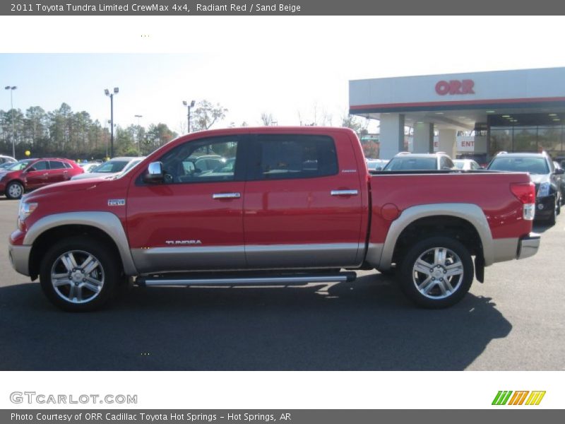 Radiant Red / Sand Beige 2011 Toyota Tundra Limited CrewMax 4x4