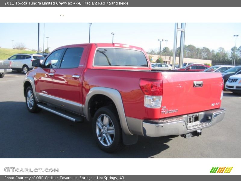 Radiant Red / Sand Beige 2011 Toyota Tundra Limited CrewMax 4x4
