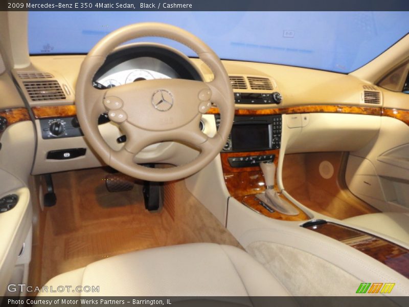 Black / Cashmere 2009 Mercedes-Benz E 350 4Matic Sedan