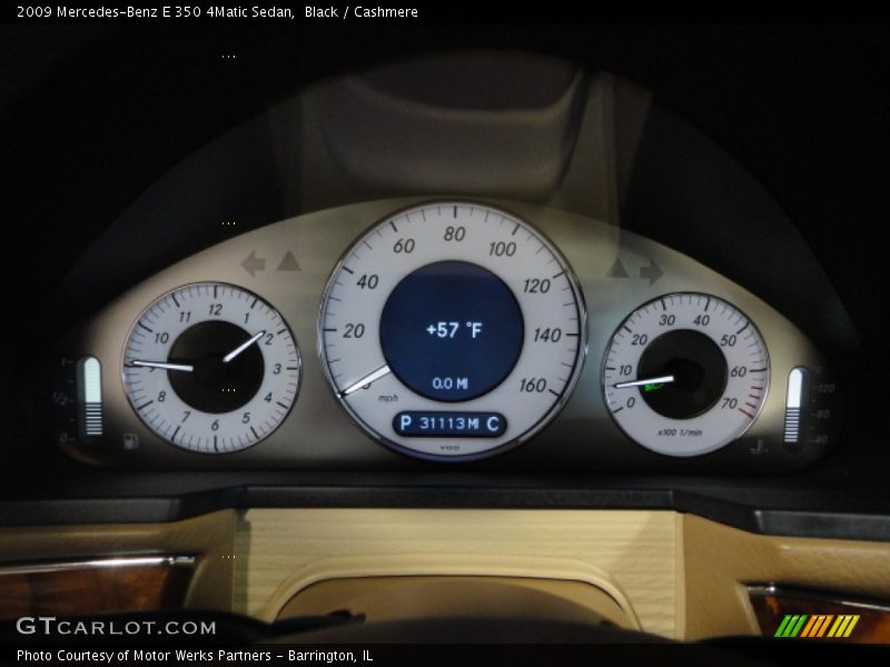 Black / Cashmere 2009 Mercedes-Benz E 350 4Matic Sedan