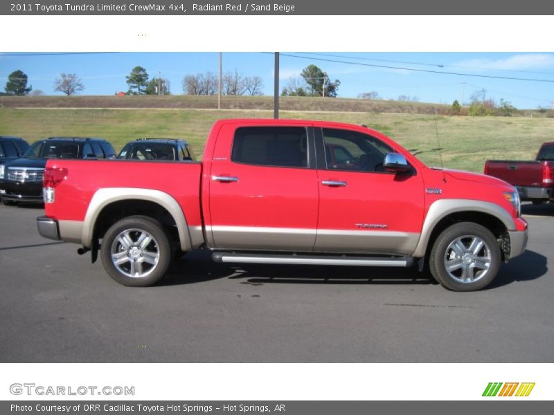 Radiant Red / Sand Beige 2011 Toyota Tundra Limited CrewMax 4x4