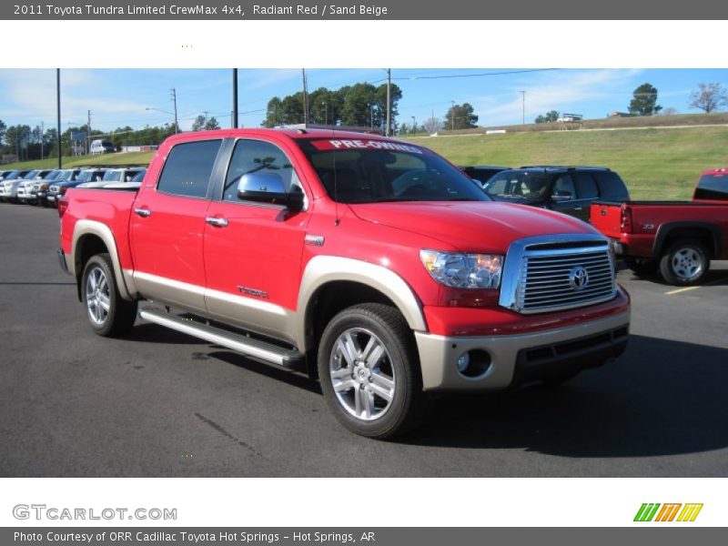 Radiant Red / Sand Beige 2011 Toyota Tundra Limited CrewMax 4x4