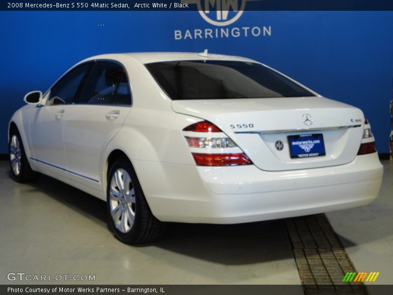 Arctic White / Black 2008 Mercedes-Benz S 550 4Matic Sedan