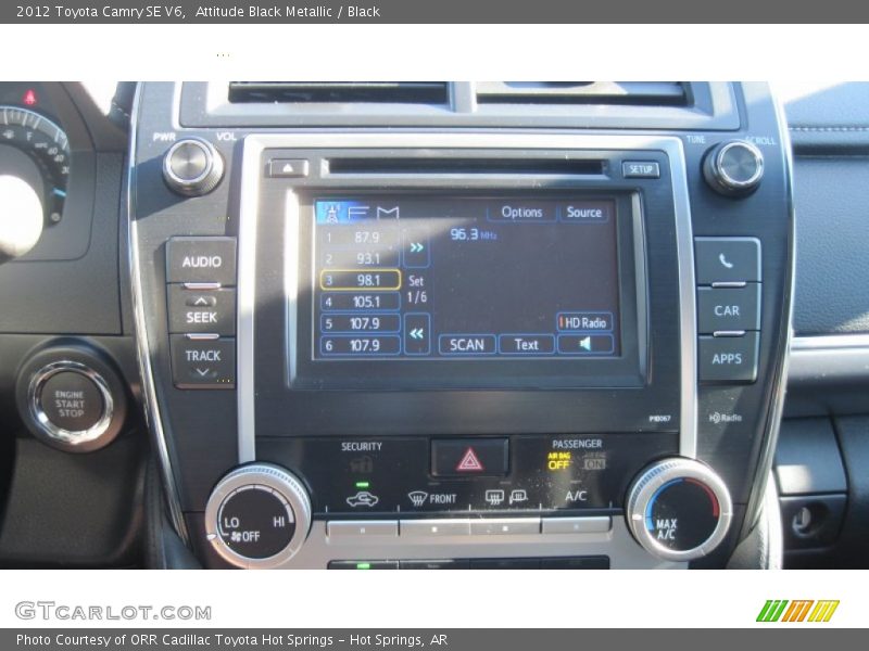 Attitude Black Metallic / Black 2012 Toyota Camry SE V6