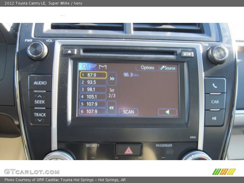 Super White / Ivory 2012 Toyota Camry LE