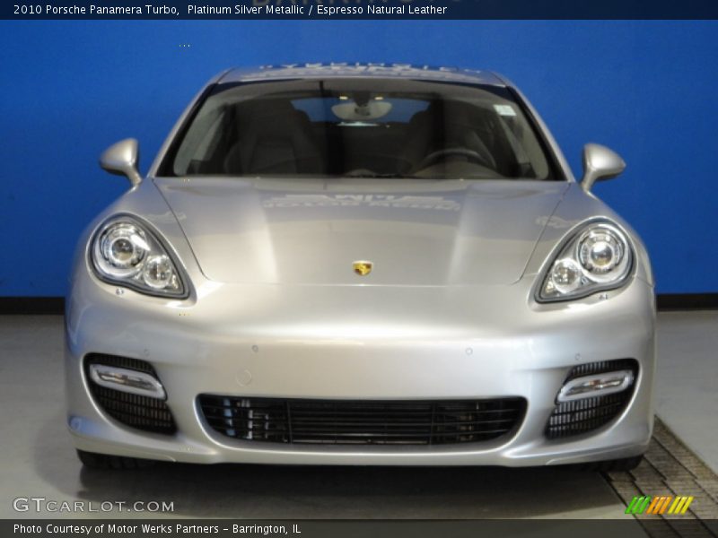 Platinum Silver Metallic / Espresso Natural Leather 2010 Porsche Panamera Turbo