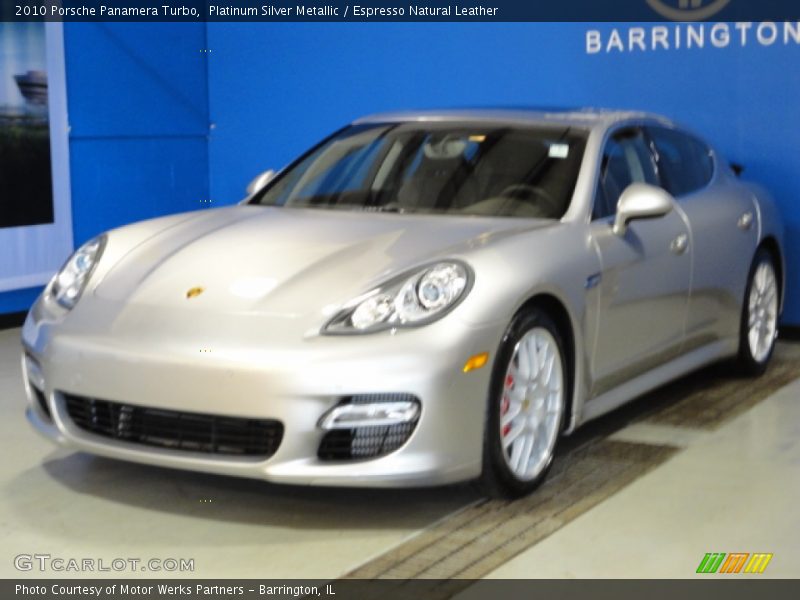 Platinum Silver Metallic / Espresso Natural Leather 2010 Porsche Panamera Turbo