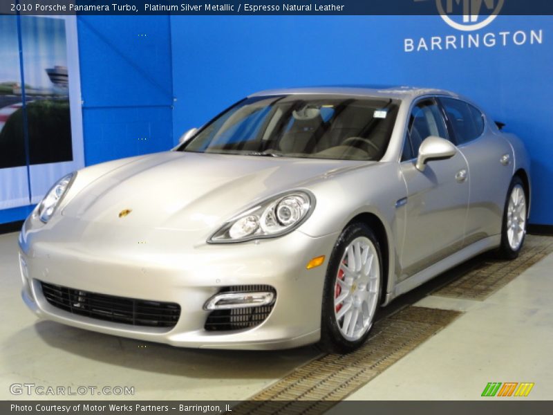 Platinum Silver Metallic / Espresso Natural Leather 2010 Porsche Panamera Turbo