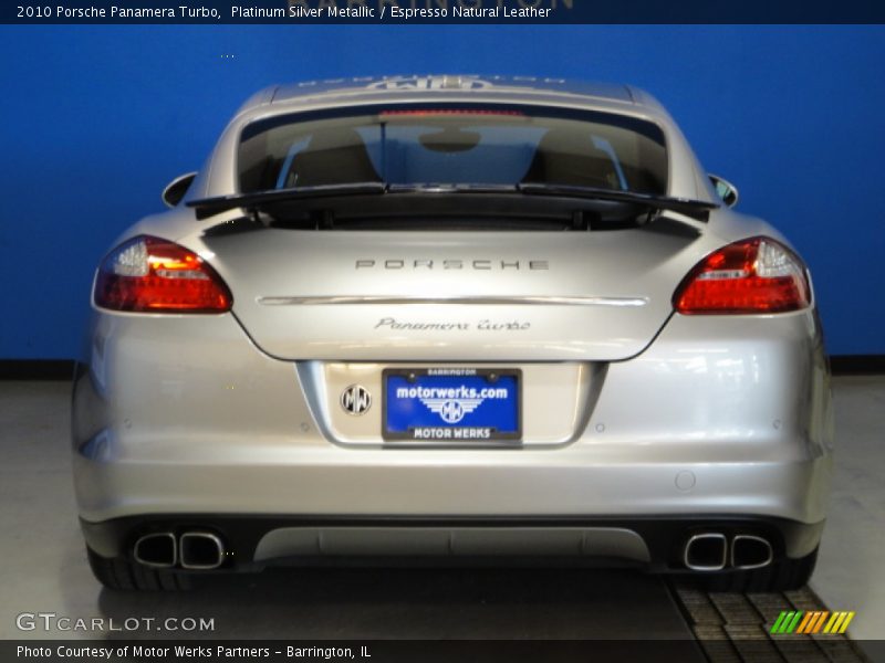 Platinum Silver Metallic / Espresso Natural Leather 2010 Porsche Panamera Turbo