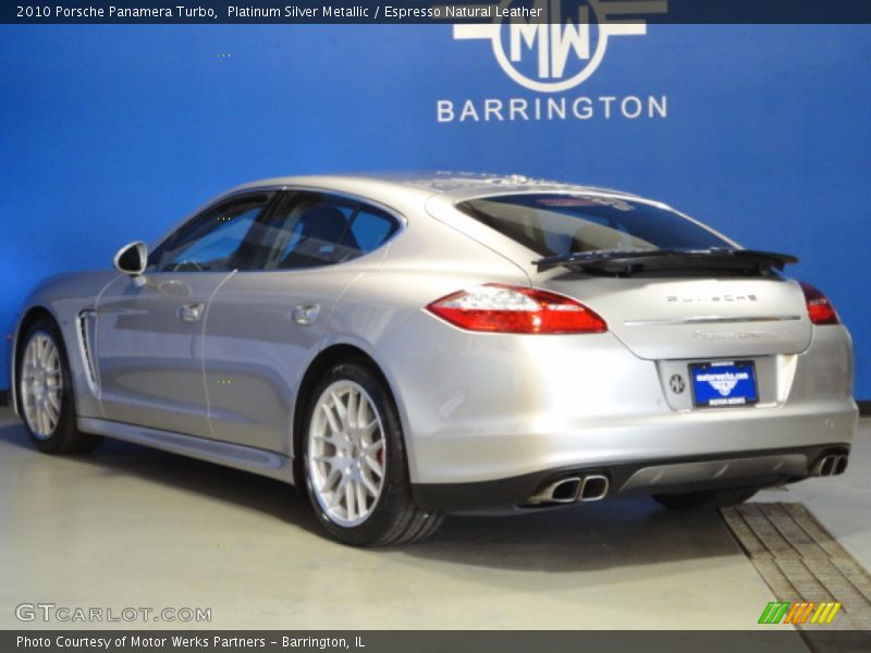 Platinum Silver Metallic / Espresso Natural Leather 2010 Porsche Panamera Turbo