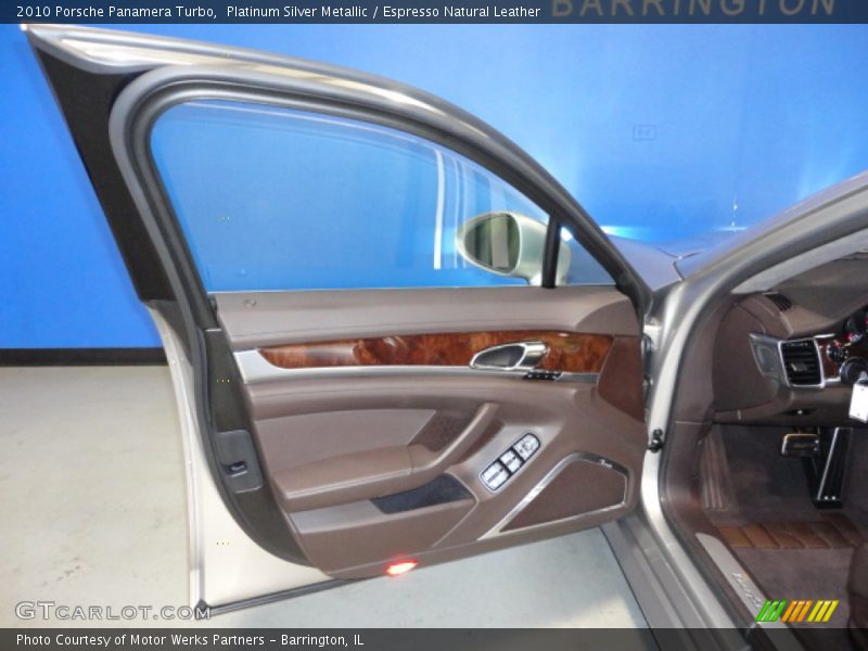 Platinum Silver Metallic / Espresso Natural Leather 2010 Porsche Panamera Turbo