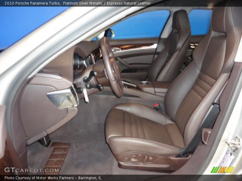 Platinum Silver Metallic / Espresso Natural Leather 2010 Porsche Panamera Turbo