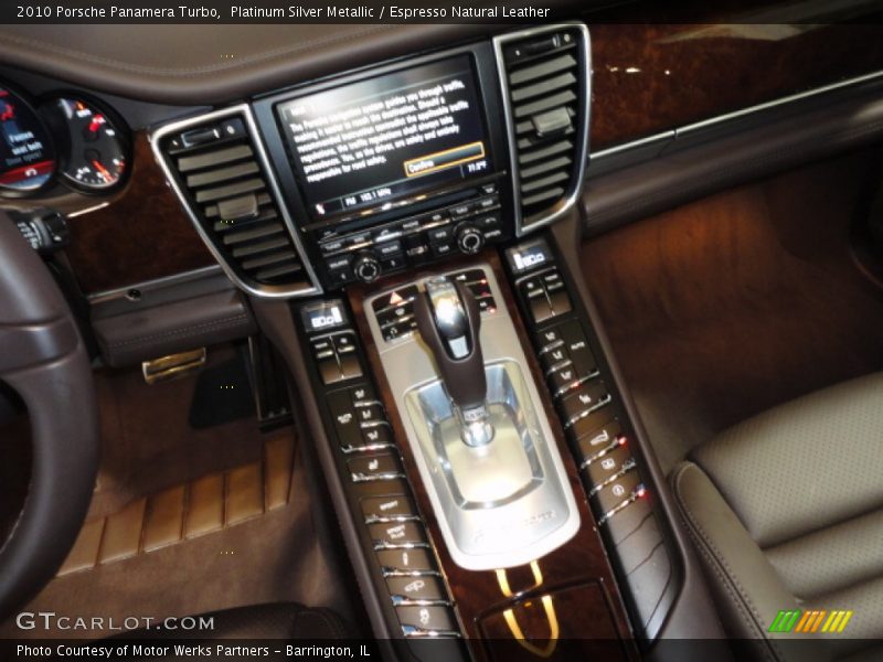 Platinum Silver Metallic / Espresso Natural Leather 2010 Porsche Panamera Turbo