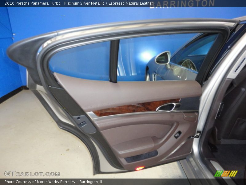 Platinum Silver Metallic / Espresso Natural Leather 2010 Porsche Panamera Turbo