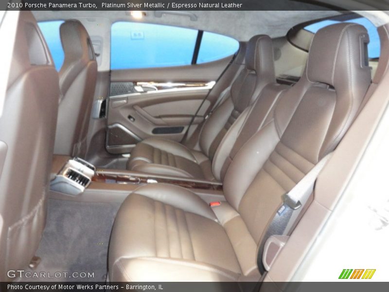 Platinum Silver Metallic / Espresso Natural Leather 2010 Porsche Panamera Turbo