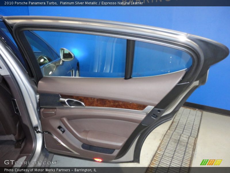 Platinum Silver Metallic / Espresso Natural Leather 2010 Porsche Panamera Turbo