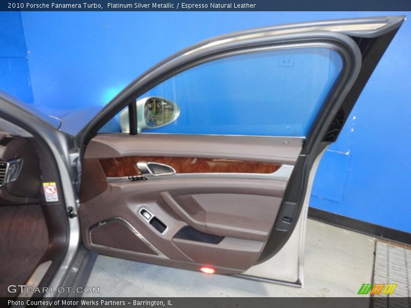 Platinum Silver Metallic / Espresso Natural Leather 2010 Porsche Panamera Turbo