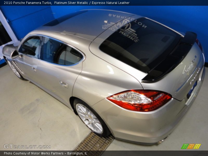 Platinum Silver Metallic / Espresso Natural Leather 2010 Porsche Panamera Turbo