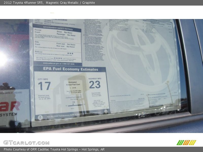 Magnetic Gray Metallic / Graphite 2012 Toyota 4Runner SR5