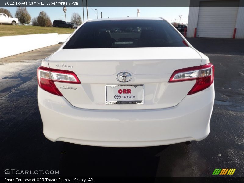 Super White / Ash 2012 Toyota Camry L