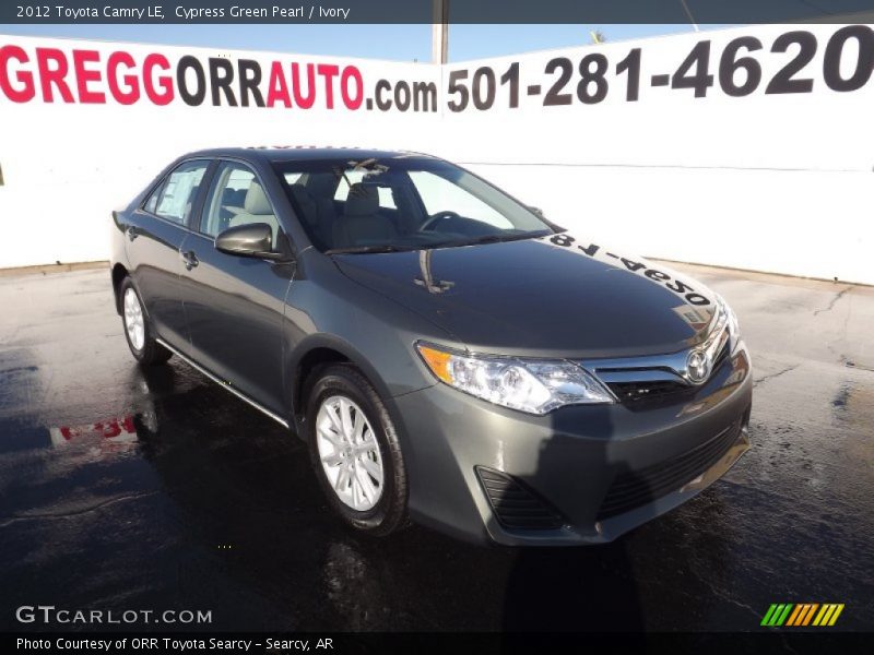 Cypress Green Pearl / Ivory 2012 Toyota Camry LE