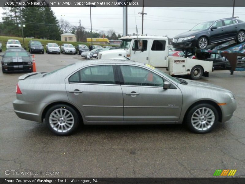 Vapor Silver Metallic / Dark Charcoal 2008 Mercury Milan V6 Premier AWD