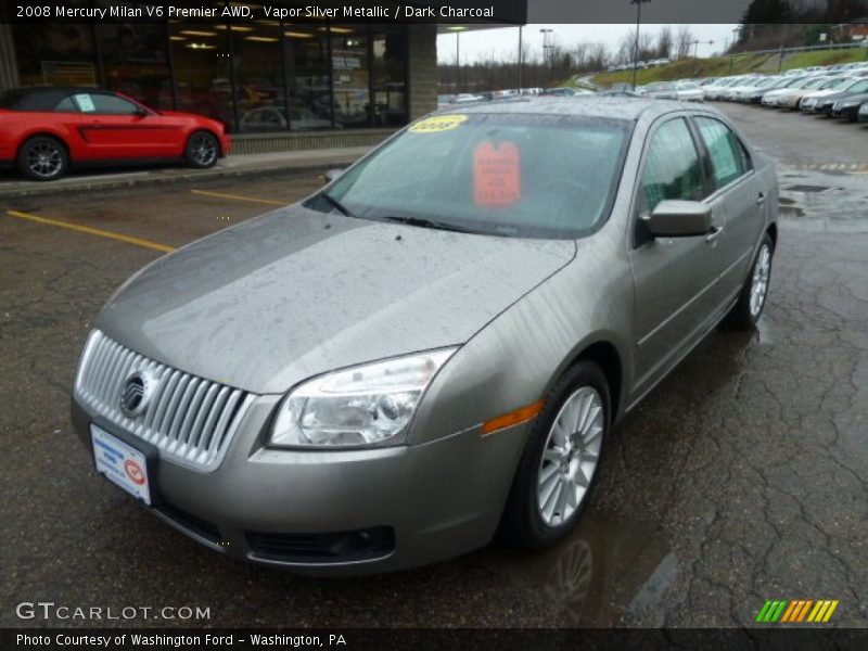 Vapor Silver Metallic / Dark Charcoal 2008 Mercury Milan V6 Premier AWD