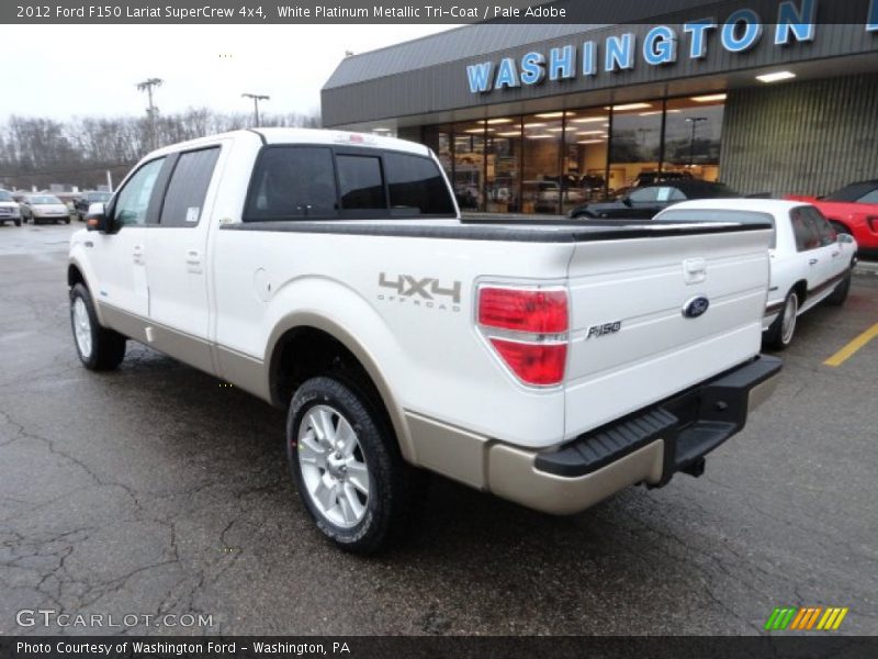 White Platinum Metallic Tri-Coat / Pale Adobe 2012 Ford F150 Lariat SuperCrew 4x4