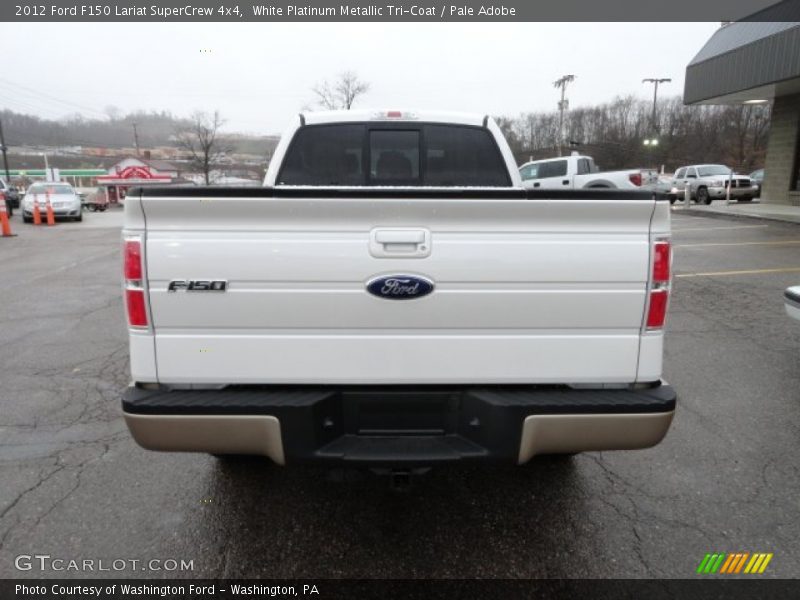 White Platinum Metallic Tri-Coat / Pale Adobe 2012 Ford F150 Lariat SuperCrew 4x4