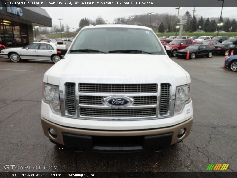 White Platinum Metallic Tri-Coat / Pale Adobe 2012 Ford F150 Lariat SuperCrew 4x4