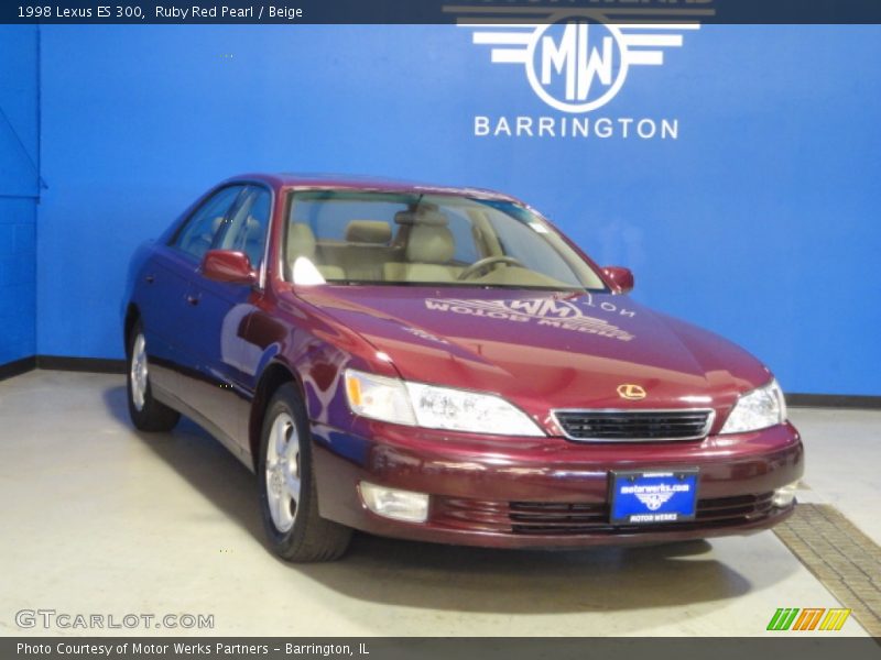 Ruby Red Pearl / Beige 1998 Lexus ES 300